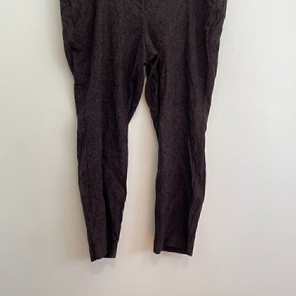 LANE BRYANT Plus Size Allie Skinny Ankle Pants Power Pockets Black Brown Paisley - Picture 6 of 14